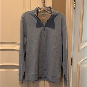 Vineyard Vines Men's Heathered Blue Zip-Up